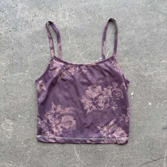 Y2K MESH FLORAL CAMIS TOP SZ S - Picture 1 of 4